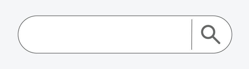 Simple search bar as part of user interface design. Vector illustration.	
