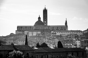 Panoramic view of the historic city of Siena