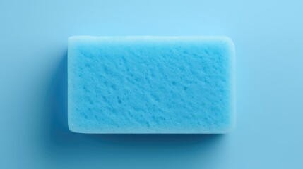  cleaning sponge and soap foam bubbles.