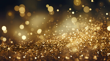 Gold glitter, Gold Shiny glittering dust background