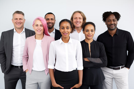 Group Of People Standing Together At A Business Event