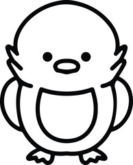 Obraz premium cute bird simple line drawing