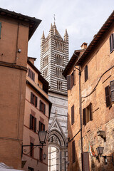 Tower of the famous Siena cathedral