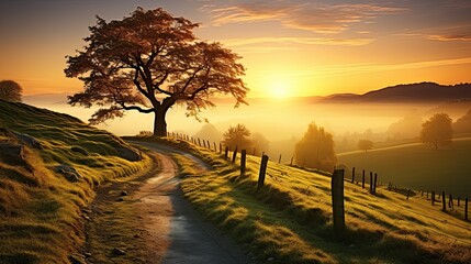 Obraz premium Idyllic rural landscape