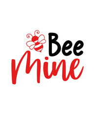 Valentine’s Day Be Mine text phrase design on plain white transparent isolated background for shirt, hoodie, sweatshirt, apparel, card, tag, mug, icon, poster or badge