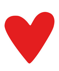 Heart clip art design on plain white transparent isolated background for shirt, hoodie, sweatshirt, apparel, card, tag, mug, icon, poster or badge