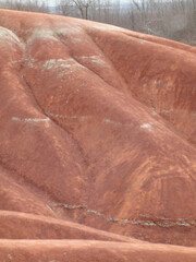Cheltenham badlands orange and blue landscape