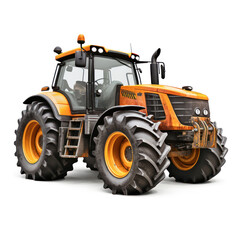 tractor on white background