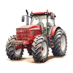 Obraz premium tractor on white background