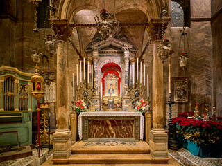 St Isidore Chapel (Cappella di Sant'Isidoro) at the byzantine styled San Marco church in Venice,...