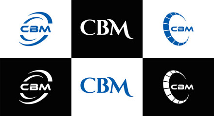 CBM logo. C B M design. White CBM letter. CBM, C B M letter logo design. Initial letter CBM letter logo set, linked circle uppercase monogram logo. C B M letter logo vector design.	
