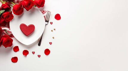 Celebrate Love with Beautiful Valentines Day Concept: Passionate Couple Sharing Happiness, Red Hearts Symbolizing Romance - Top View Vertical Photo Ideal for Greeting Cards and Artistic Creations