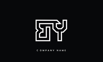 BY, YB, B, Y Abstract Letters Logo Monogram