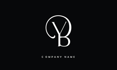 BY, YB, B, Y Abstract Letters Logo Monogram