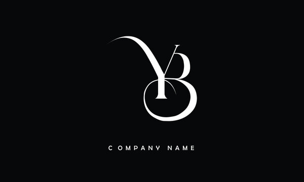 BY, YB, B, Y Abstract Letters Logo Monogram