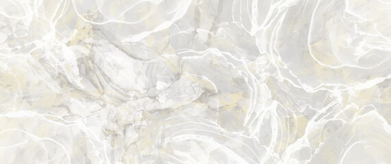Marble vector background for cover design, cards, flyers, poster, banner. Hand drawn painted illustration. Beige and grey marbled wall. Textured surface for design interior.	