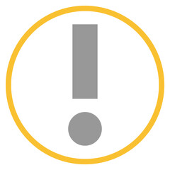 Button grau orange mit Ausrufezeichen Icon: Warnung