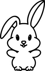 Cute Rabbit Simple Cartoon