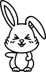 Cute Rabbit Simple Cartoon