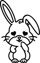 Cute Rabbit Simple Cartoon