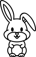 Cute Rabbit Simple Cartoon