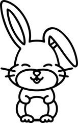 Cute Rabbit Simple Cartoon