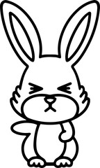 Cute Rabbit Simple Cartoon