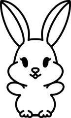 Cute Rabbit Simple Cartoon