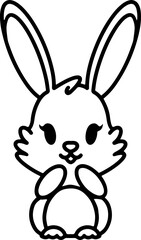 Cute Rabbit Simple Cartoon