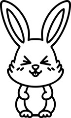 Cute Rabbit Simple Cartoon