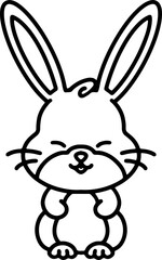 Cute Rabbit Simple Cartoon