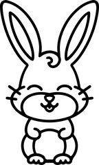 Cute Rabbit Simple Cartoon