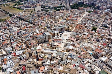 Fototapeta premium Aerial view of Canosa di Puglia town located in the province of Barletta, Andria, Trani, Italy