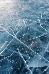 Beautiful ice skating rink texture close up