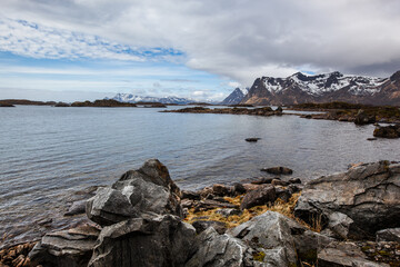 Panoramic view of Lofoten islands , Norway