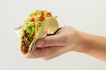 Ground Beef Taco in Hand