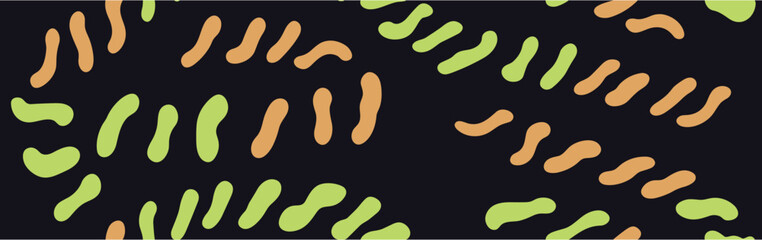 Fun colorful seamless line pattern. Abstract organic geometric ornament. Vector background. Vector doodle image.