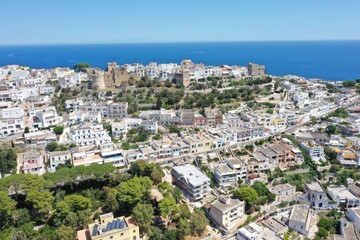 Fototapeta na wymiar Aerial view of Castro village near Castro Marina. Lecce, Salento, Puglia, Italy