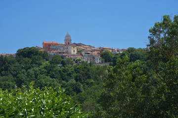 Fototapeta na wymiar View of Guardia Lombardi, in Avellino province, Italy