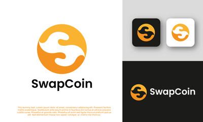 	
Coin Logo with Letter S Vector Design