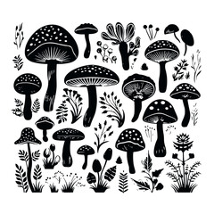 mushroom svg, mushroom png, mushroom illustration, mushroom vector, mushroom, mushroom clipart, jungle svg, forest, t shirt ,mushroom, fungus, nature, vector, food, illustration, autumn, isolated, for