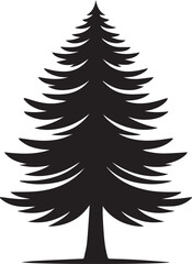 Fototapeta premium Tree silhouette editable vector illustration for logo icon isolated over white background