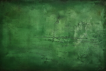 Green grungy textured plaster wall background, oil paint, stucco with textures of nature and environment. - obrazy, fototapety, plakaty