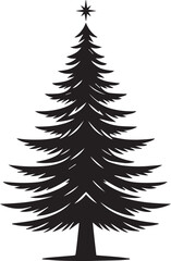 Obraz premium Tree silhouette editable vector illustration for logo icon isolated over white background