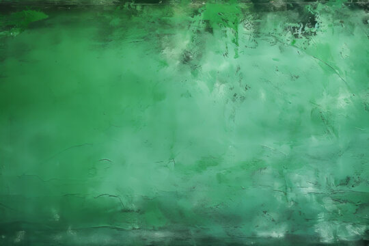 Green and dark concrete wall texture, background. Watercolor, wash, natural tones of nature. Echo background