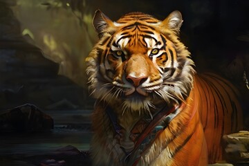 Portrait of a Tiger Generative Ai