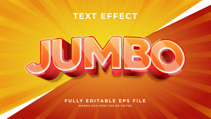 Editable jumbo text effect