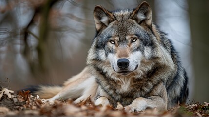 Fototapeta premium gray wolf