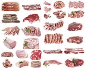pork meats in studio