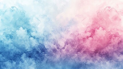 Soft watercolor wash in pastel hues, creating a versatile and calming background for the designer's banner work. [Pastel watercolor tranquility] - obrazy, fototapety, plakaty